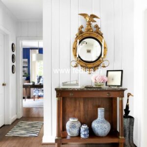 42 Inch Console Table White Entrance Table Small Entry Table With Drawers