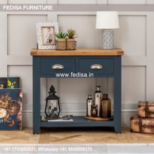 2 Shelf Console Table Tv Table Unit Raw Wood Console Table