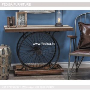 Console Interiors Bohemian Console Table Half Round Side Table