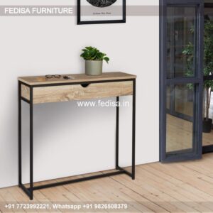 Side Console Table Vintage Sofa Table Ultra Slim Console Table