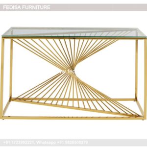 Cream Console Table Foldable Sofa Table Pin Leg Console Table