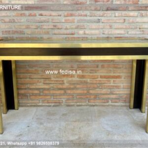 Industrial Console Table Foldable Sofa Table Pin Leg Console Table