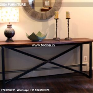 Edwardian Console Table Grasscloth Console Dark Blue Console Table