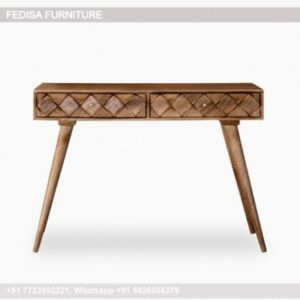 White Storage Console Floating Entry Table Live Edge Wood Console Table