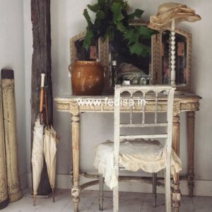 Caned Console White Metal Console Table Vintage Entry Table
