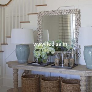 Hanging Console Table Grasscloth Console Dark Blue Console Table