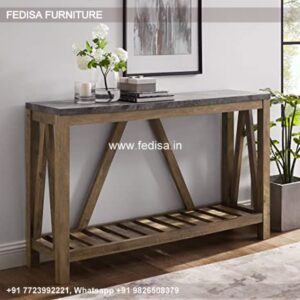 Melange Console Table White Metal Console Table Vintage Entry Table