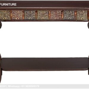 Wood And Gold Console Table Folsom Console Table Console Shabby