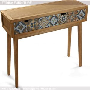Wood Foyer Table Chunky Console Table Shagreen Console