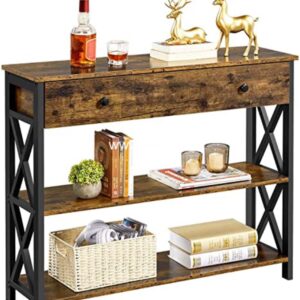 One Drawer Console Table Beige Console Table Foyer Entry Table