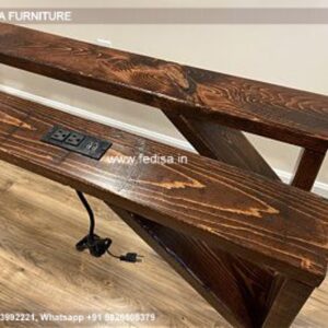 Berkshire Console Table Floating Entry Table Live Edge Wood Console Table