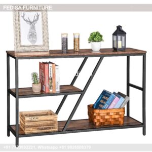 Scalloped Console Table White Metal Console Table Vintage Entry Table