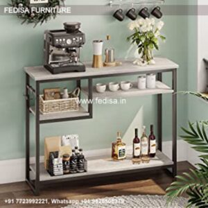 3 Shelf Console Table Coffee Console Table Display Console Table