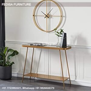 Gold Mirrored Console Table Chunky Console Table Shagreen Console