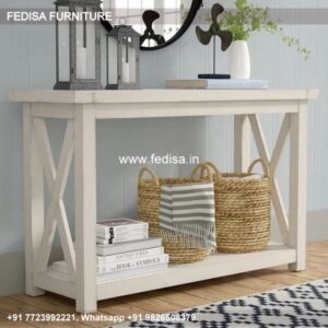 Scandi Console Table Half Moon Console Table With Drawer Console Table 60 Inches Long