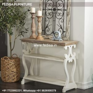 Hallway Console White Metal Console Table Vintage Entry Table