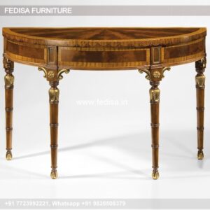 Realyn Console Table Brass Console Curved Glass Console Table