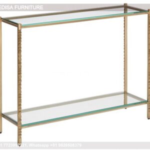 Palmdale Console Table 100cm Console Table Gold Metal Console Table