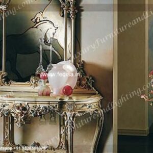 Rosalind Wheeler Console Table Brass Console Curved Glass Console Table