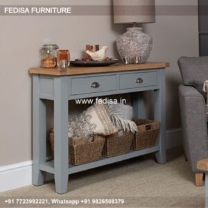 Round Console Contemporary Entryway Table Mill Console Table