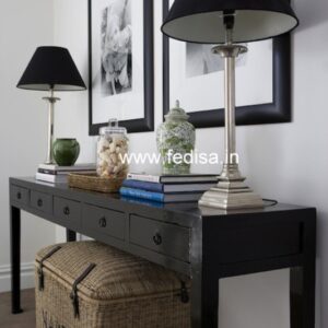 Galvanized Console Table Mission Style Console Table Solid Wood Entry Table