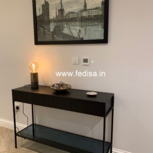 Tv Entertainment Table 100cm Console Table Gold Metal Console Table
