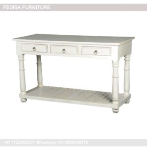 200cm Console Table Sofa Table With Shelves Burl Console Table