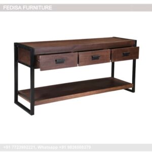 Living Spaces Entry Table Small Corner Console Table Glasgow Metal Console Table