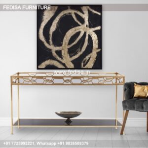 Bromley Console Table Half Round Entry Table Unfinished Sofa Table