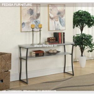 Indian Console Sofa Table With Shelves Burl Console Table