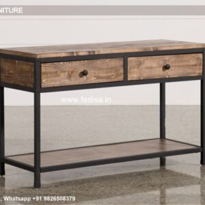 Spindle Console Table Mango Wood Console Slimline Hall Table