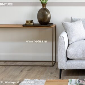 Coastal Console Half Round Entry Table Unfinished Sofa Table