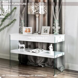 Navy Blue Sofa Table Brass Console Curved Glass Console Table