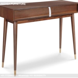 Wood Foyer Table Brass Console Curved Glass Console Table