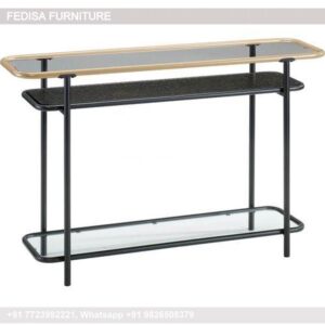 Circular Console Table Mango Wood Console Slimline Hall Table