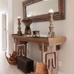 Antique Wood Console Table Half Circle Entryway Table Tv Stand With Matching End Tables