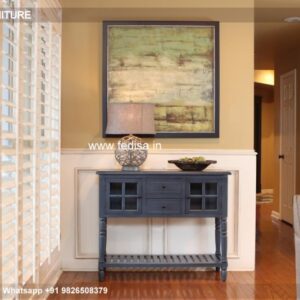 Terrazzo Console Table Mission Style Console Table Solid Wood Entry Table