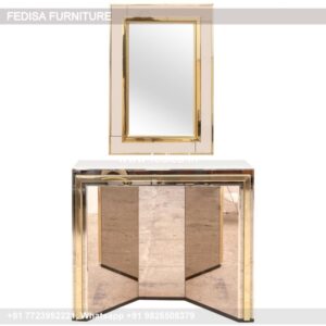 Decmode Console Table Mango Wood Console Slimline Hall Table