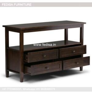 Wood Half Moon Console Table Mission Style Console Table Solid Wood Entry Table