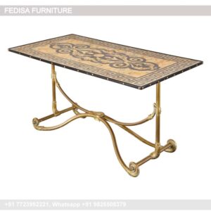 Espresso Sofa Table Brass Console Curved Glass Console Table