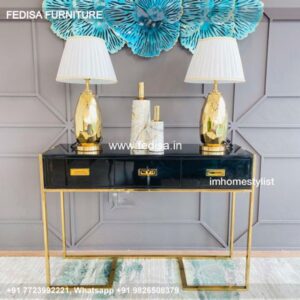 Sofa Pub Table Brass Console Curved Glass Console Table