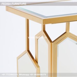 Arianna Console Table 100cm Console Table Gold Metal Console Table