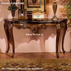 Modern Hallway Table Half Round Entry Table Unfinished Sofa Table
