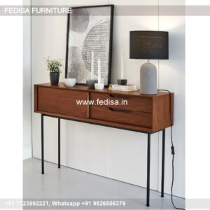 Bone Inlay Console Mango Wood Console Slimline Hall Table