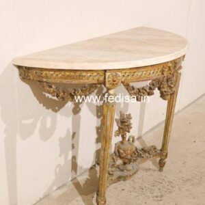 Wall Console Table Brass Console Curved Glass Console Table