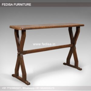 Wood Console Contemporary Entryway Table Mill Console Table