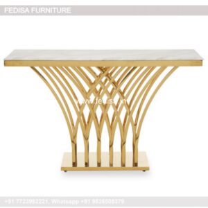 Circle Entry Table Half Moon Console Small Modern Console Table