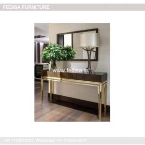 Vintage Industrial Console Table Half Moon Console Small Modern Console Table