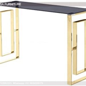 Chrome Entryway Table Distressed Wood Console Table Arianna Console Table